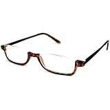 NVU Eyewear Half Readers Reading Glasses - Prospect Demi Brown