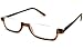 Apparel : NVU Eyewear Half Readers (Men) Reading Glasses - Prospect Demi Brown