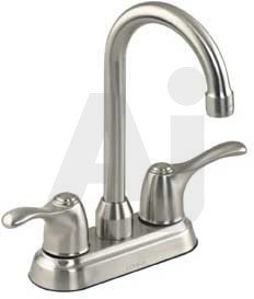 Gerber Allerton Series 49271SS Double Handle Bar Cast Spout Faucet with 4-5 8 Spout Reach,... by Gerber