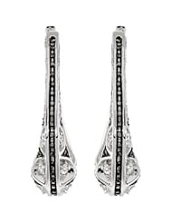 1 Ct Tw Black & White Diamond Earrings by US Gems