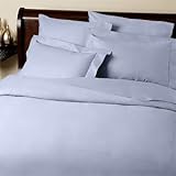 Solid Blue 550 Thread Count King/Cal king Duvet Cover Set 100 % Egyptian Co ....