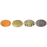 Piz-Zaz Hair Glimmer Tinsel 4 Color Set: Sweet Orange, Hot Champagne, Platinum, Violet Pearl + Hair Art PIn-Tail Comb