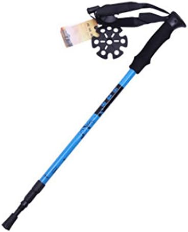 Professional Ultralight Trekking Poles Outdoor Travel Walking Stick Alpenstock (Blue)