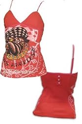 ED HARDY #3010 LB BULLDOG LOS ANGELES THERMAL CAMISOLE GLOW IN THE DARK