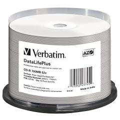 Verbatim CD-R Disc (700MB, 52x bedruckbar Oberfl�che, 50 St�ck)