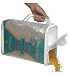 Bag-In Dispenser for Bulk Foods (Clear Container with White Lid) (13.5"H x 11.5"W x 5.5"D)