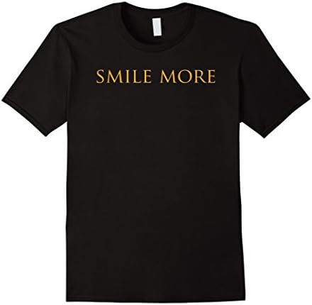 Men's Smile More Tshirt Gift Large Black