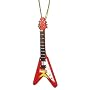 Miniature Flying V Electric Guitar Christmas Ornament 4"