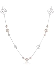 Majorica Pearl and Sterling Silver Chain Necklace, 35"