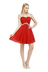 Junior Sexy Chiffon/Polyester/Tulle Short Backless  Evening Dress/Homecoming Dress/Prom Dress/Party Dress  With Rhinestones