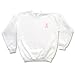 Pink Ribbon on White Sweatshirt