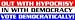 Out with hypocrisy - in with democracy - vote democratically bumper sticker