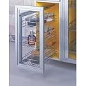 Kitchen and Pantry Organizer Baskets - 10" wide (Chrome) (18.9"l x 5.9"w x 22.5"h)