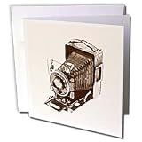 KIKE CALVO vintage camera collection - Picture of a Classical Vintage Camera with bellow - Greeting Cards-12 Greeting Cards with envelopes