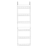 Storage Dynamics 5-Foot Vinyl Covered Steel Over door Storage Basket Rack