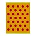 47 X 39 Red Orange Green Polka Dotted Kids Children Room Rug