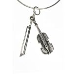 Buy Sterling Silver Violin Pendant with Snake Chain