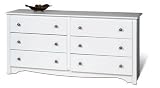 Monterey White 6-Drawer Dresser By Prepac