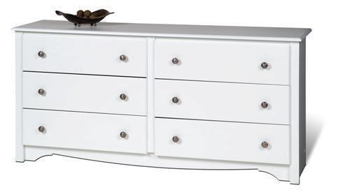 Monterey White 6-Drawer Dresser By Prepac