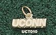 Univ Of Connecticut "Uconn" 3/16" Charm/Pendant -14K/10K, Stainless Steel or Gold Plated