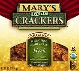 Mary's Original Seed Crackers with Herbs have a rich nutty flavor, enhanced by an earthy aroma and taste from the fresh organic herbs. Crispy, satisfying, and distinctive, they are always delicious on their own or with a favorite topping: goat cheese, chopped olives, or roasted red peppers. They make a great base for your favorite hors d'oeuvre sin...
