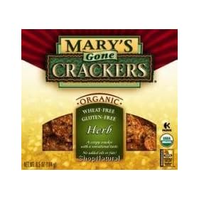 Crackers, Herb, Wheat Free, Gluten Free, Organic, 6.5 oz.