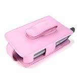 Exquisiste Belt Clip Leather Case for Palm Treo 700w 700p 650 600 + BONUS Car Charger Cigarette Lighter Adapter (Pink)