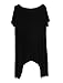 Allegra K Ladies Long Sleeve Skull T Shirts Casual Loose High Low Tops M Black