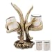 Deer Resin Antler Salt And Pepper Shakers With Stand