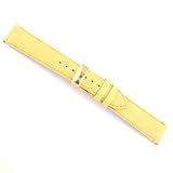 Watchband Genuine Lizard Yellow 22mm