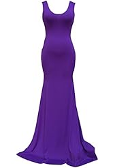Sexy Mermaid General Print Stretchy Open-Back Cocktail Summer Evening Dress/Party Dress 