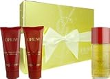 Opium by Yves Saint Laurent for Women 3 Piece Set Includes: 1.6 oz Eau de Toilette Spray + 2.5 oz Body Moisturizer + 2.5 oz Luscious Shower Gel