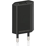 Wicked Chili Pro Series Netzteil - Ultra Slim - USB Adapter für Handy, Tablet, eBook Reader, Smartphone (1000 mA, 100-240V, schwarz/black)