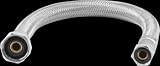 Supply Lines Silver Metal, Faucet Metal Braid Flex Hose Adapter 1/2in - 3/8in