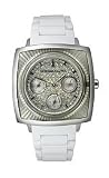 BCBGMAXAZRIA Sport Collection Elite White Silicone Silver Dial Women's watch #BG8229