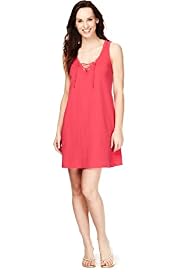 Cotton Rich Deep V-Neck Dress