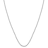 Rhodiumplated Sterling Silver 1.8-mm Polished Bead Ball Chain (24 Inch)