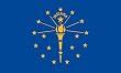 Valley Forge Nylon Indiana State Flag, measures 3-Foot x 5-Foot