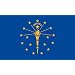 Valley Forge Nylon Indiana State Flag, measures 3-Foot x 5-Foot