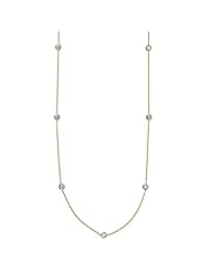 18K Yellow Gold Diamond By The Inch Necklace 18 Inch