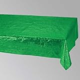 Green Metallic Plastic Rectangular Tablecover