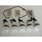 LED 5er Set Einbauspot Einbau Strahler Multicolor RGB mit Fernbedienungvon "Koeppen"