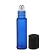 Pack of 6, 10ml, Blue Roll On Bottles With Metal Ball for Essential Oil, Aromatherapy by Mavogel-3ml Dropper Included