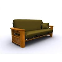 American Furniture Alliance Portofino Metal/Wood Frame Full, Honey Oak