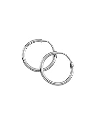Platinum 13 MM Hoop Earrings