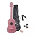 Pyle-Pro PGAKT10PK Soprano Ukulele Mini Guitar Starter Package All Ages - Pink