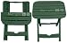 Plastic Folding Patio End Table, 2-pc Set (Quick Fold) (Great for Camping & RV)