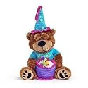 Adorable Happy Birthday Teddy Bear With Cake That Plays "Happy Birthday To You" Great Gift Item