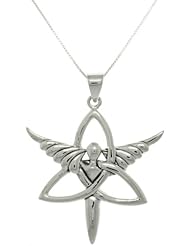Sterling Silver Trinity Angel Necklace