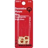 Bulldog Decorative Picture Rings-3 Pkg - Bright Brass Contemporary 230610, 4 Item(s) Order by Bulldog